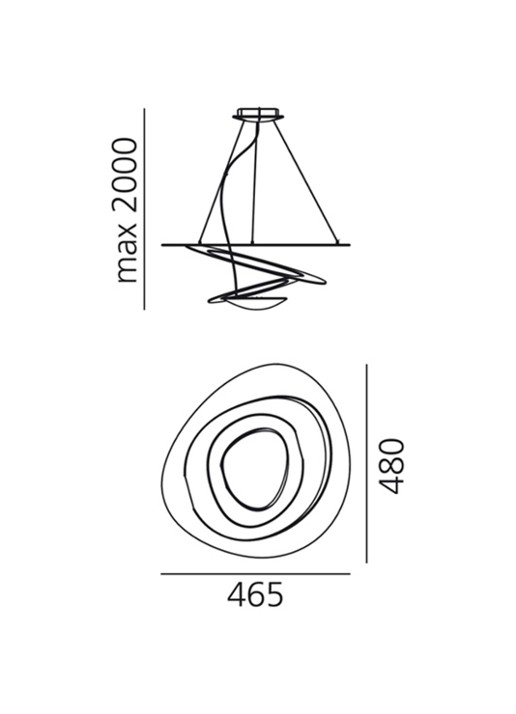Artemide Pirce Micro Sospensione hanglamp LED - detail 5 wit