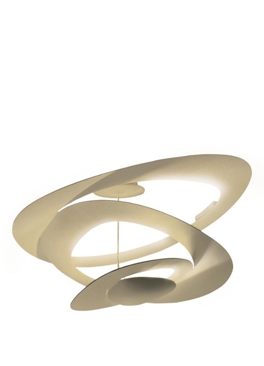 Artemide Pirce Mini Soffitto plafondlamp LED 3000K - zacht wit - voorkant goud