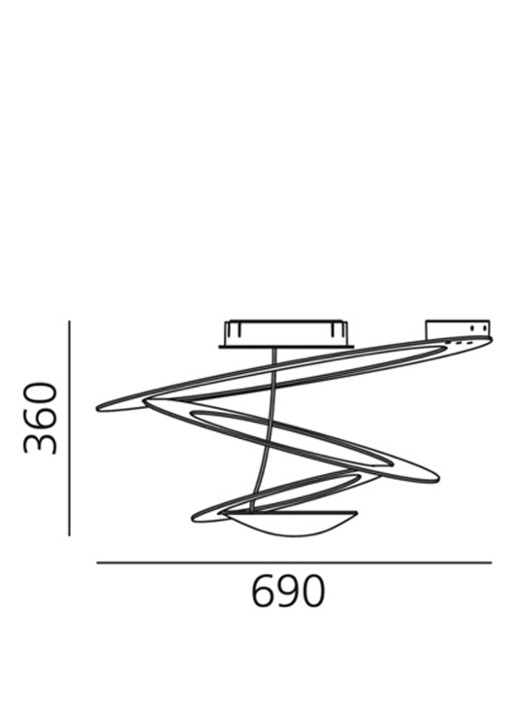 Artemide Pirce Mini Soffitto plafondlamp LED - detail 5 wit