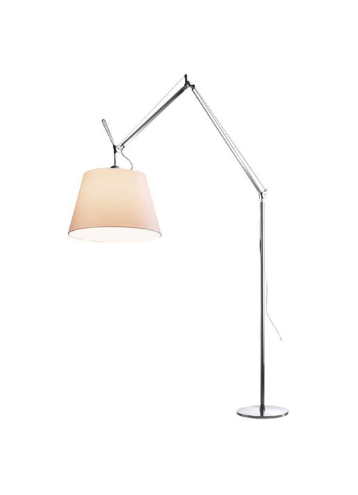 Artemide Tolomeo Mega Terra vloerlamp LED met toetsdimmer aluminium - voorkant 6 creme