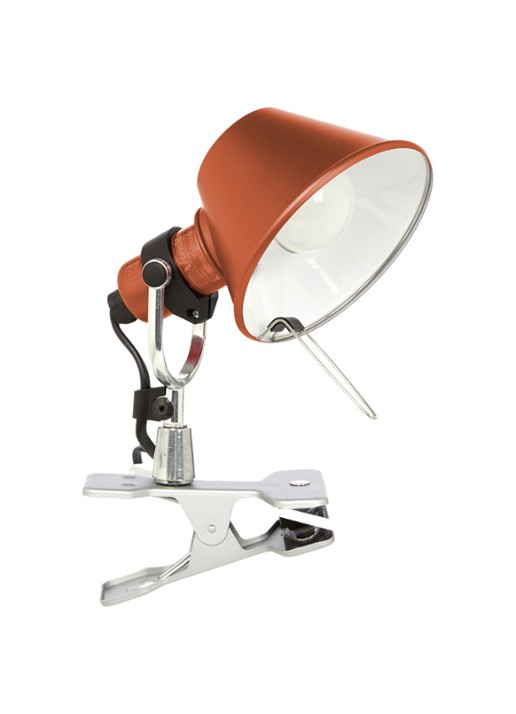 Artemide Tolomeo Micro Pinza wandlamp - voorkant orange