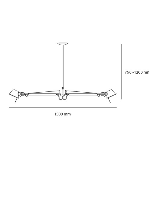 Artemide Tolomeo Sospensione hanglamp 150 x 120 cm - detail 3 metaal