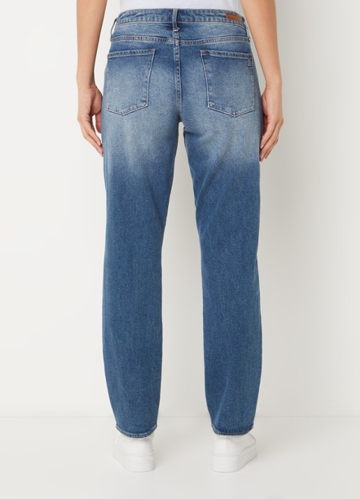 Articles of Society Rene mid waist tapered fit jeans met medium wassing - achterkant 5 indigo