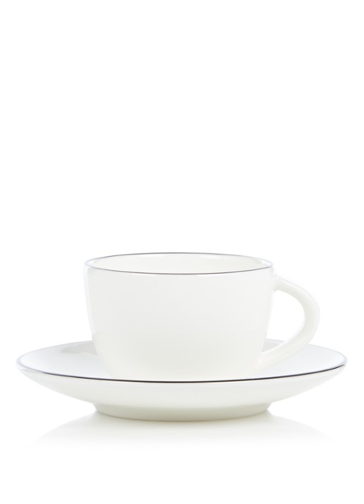 ASA À Table Ligne Noir espressokopje en schotel 7 cl