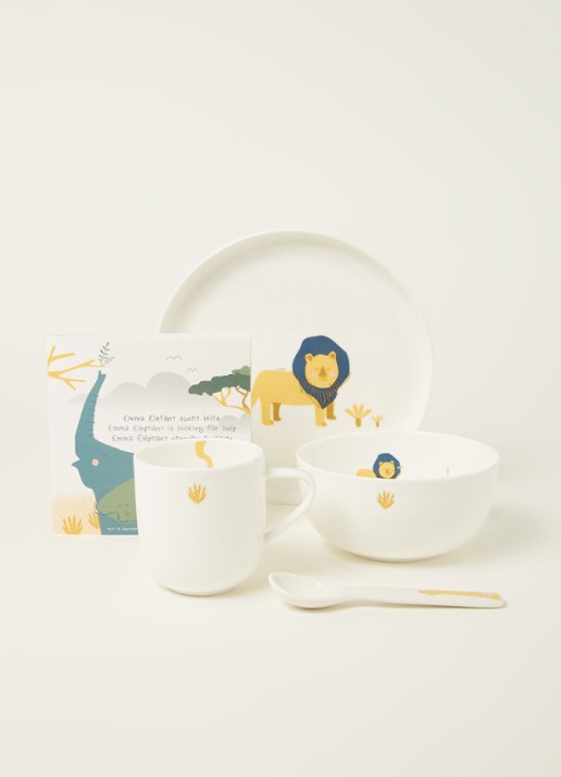 ASA Leo Lion kinderserviesset 5-delig - voorkant 2 wit