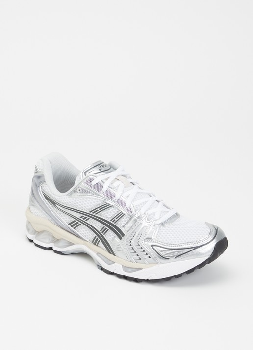 ASICS Gel-Kayano 14 sneaker met mesh details en metallic finish - voorkant wit