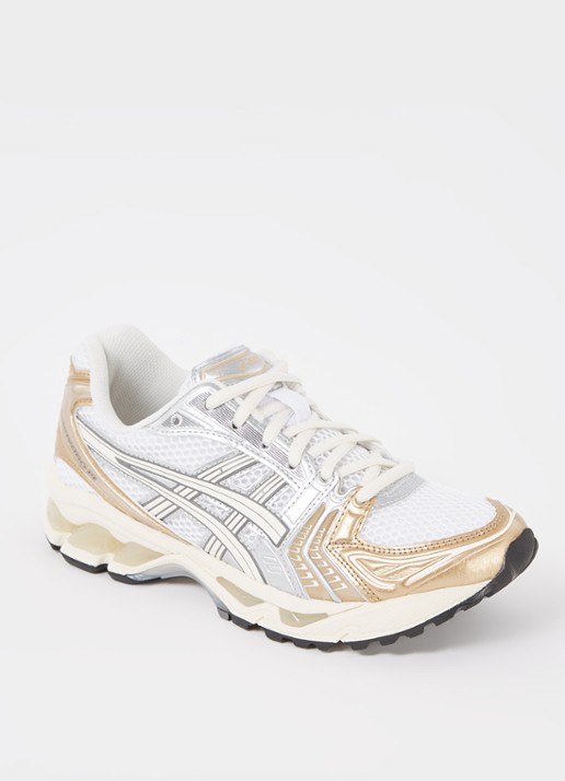 ASICS Gel-Kayano 14 sneaker met mesh en metallic details - voorkant 4 goud