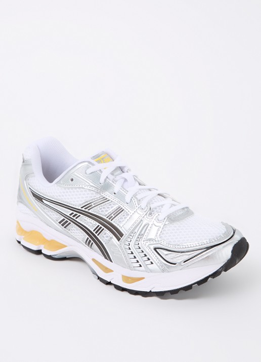 ASICS Gel-Kayano 14 sneaker met metallic details - voorkant 5 wit