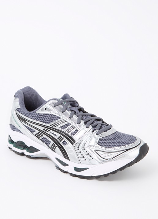 ASICS Gel-Kayano 14 sneaker met metallic details - voorkant 4 donkergrijs