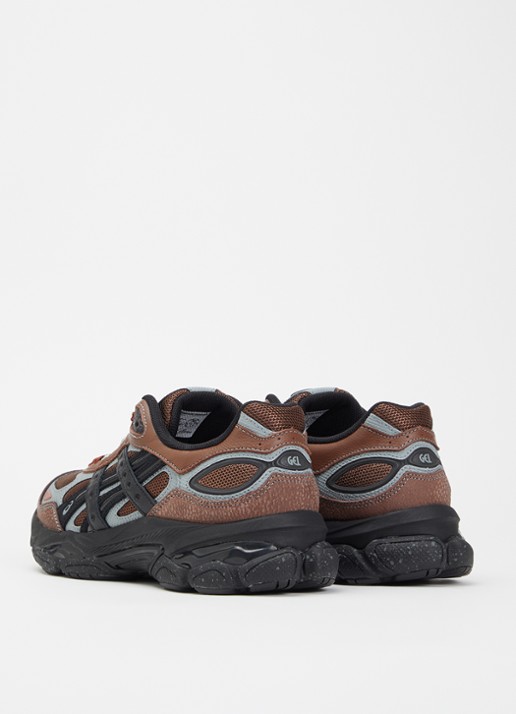 ASICS Gel-Nyc 2.0 sneaker met leren details - achterkant 5 donkerbruin
