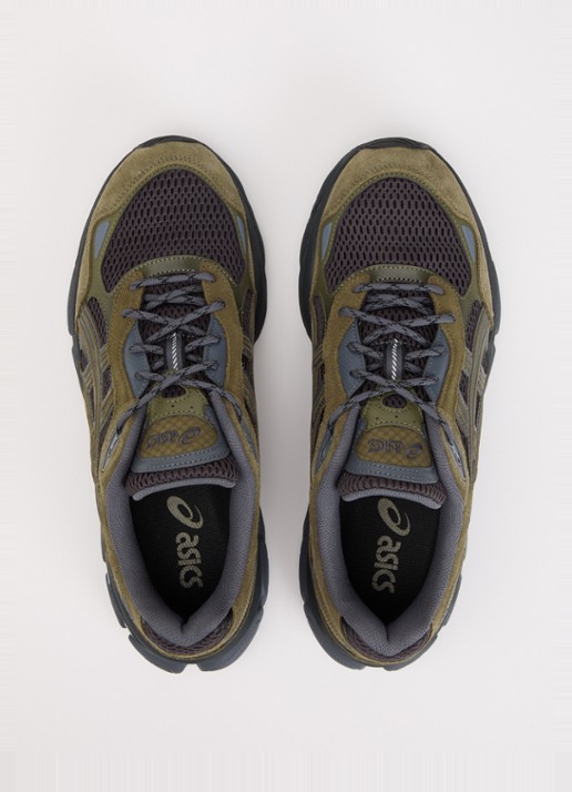 ASICS Gel-Nyc 2.0 sneaker met suède details - detail 3 bronsgroen