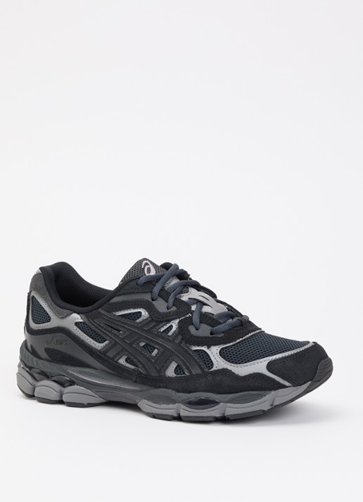 ASICS Gel-Nyc sneaker met details van suède - voorkant 3 antraciet