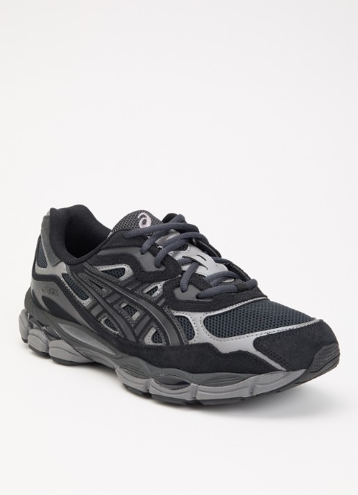 ASICS Gel-Nyc sneaker met details van suède - voorkant 4 antraciet