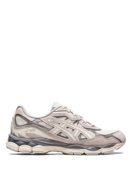 ASICS Gel-Nyc sneaker met suède details - voorkant lichtgrijs