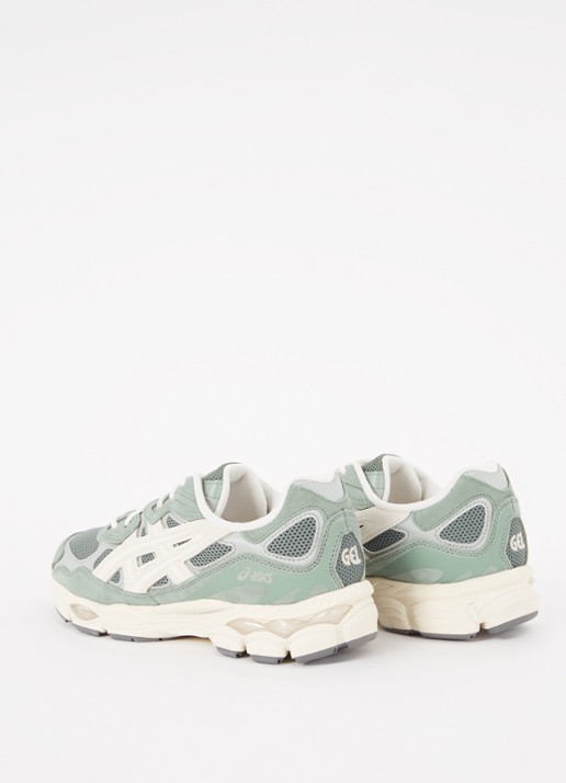 ASICS Gel-Nyc sneaker met suède details - achterkant olijfgroen