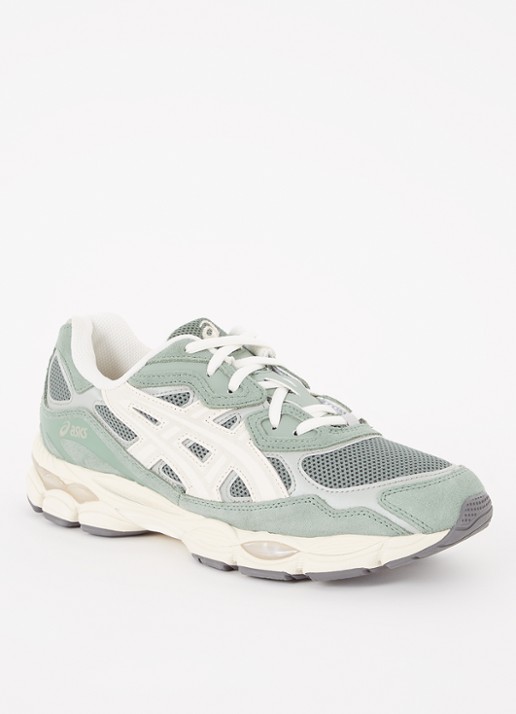 ASICS Gel-Nyc sneaker met suède details - voorkant 2 olijfgroen