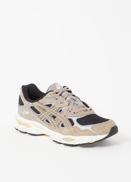 ASICS Gel-Nyc sneaker met suède details - voorkant beige