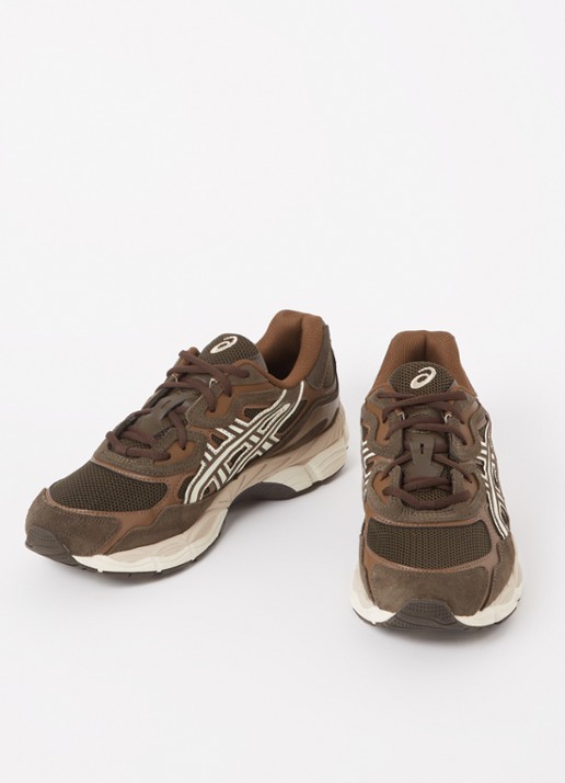ASICS Gel-Nyc sneaker van mesh met suède details - detail 3 donkerbruin