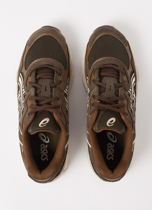 ASICS Gel-Nyc sneaker van mesh met suède details - detail 4 donkerbruin