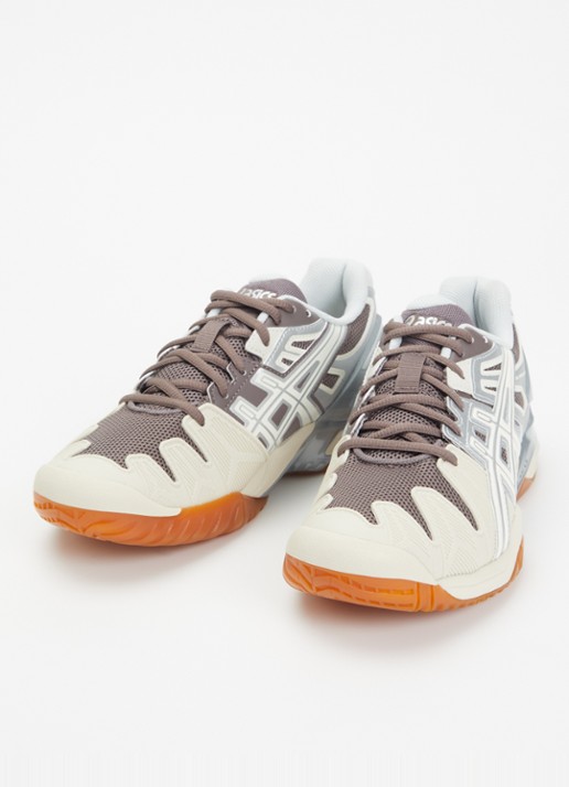 ASICS Gel-Resolution 5 sneaker van mesh met metallic details - detail lichtbruin