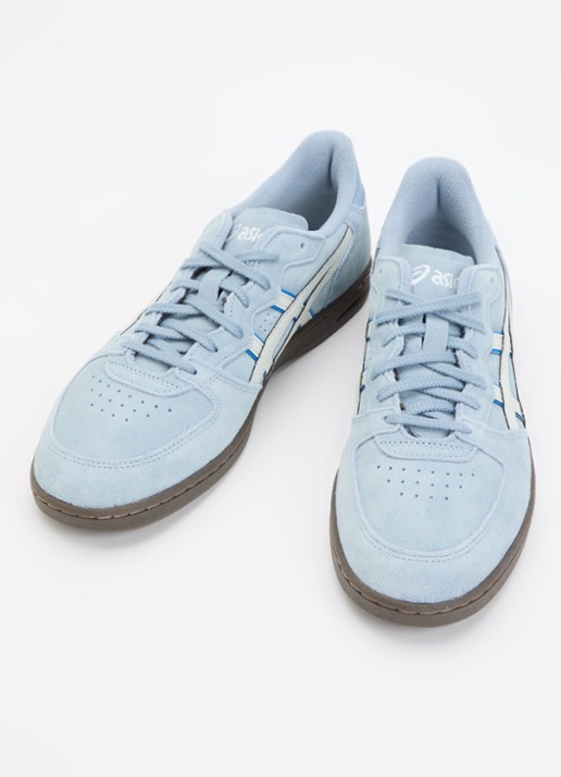 ASICS Skyhand OG sneaker van suède - detail 2 lichtblauw