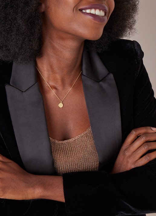 Astley Clarke Aries Zodiac Biography ketting verguld - voorkant 2 goud
