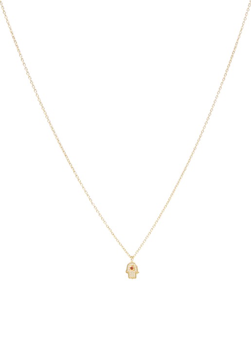 Astley Clarke Ketting Mini Hamsa verguld - voorkant goud