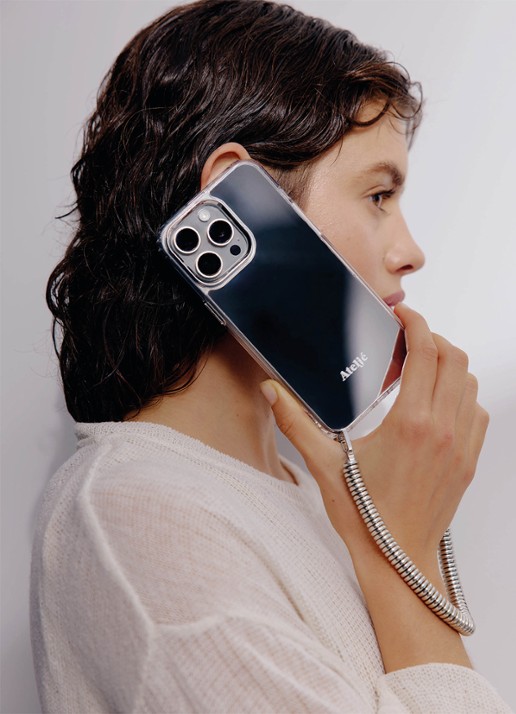 Ateljé Orbit telefoonkoord  - voorkant 4 zilver