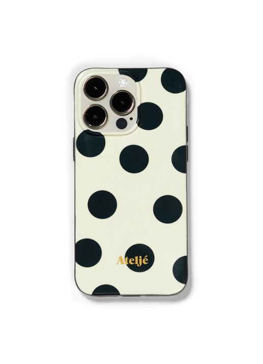 Ateljé Polkadot telefoonhoes voor IPhone 12/12 Pro - voorkant wit