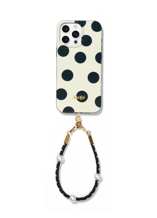 Ateljé Polkadot telefoonhoes voor IPhone 15 Pro Max - detail 4 wit