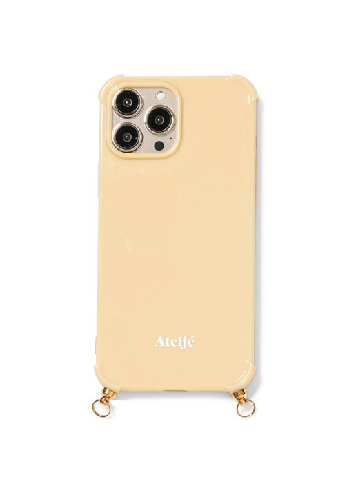 Ateljé Telefoonhoes voor iPhone 13 Pro Max - voorkant vanillegeel
