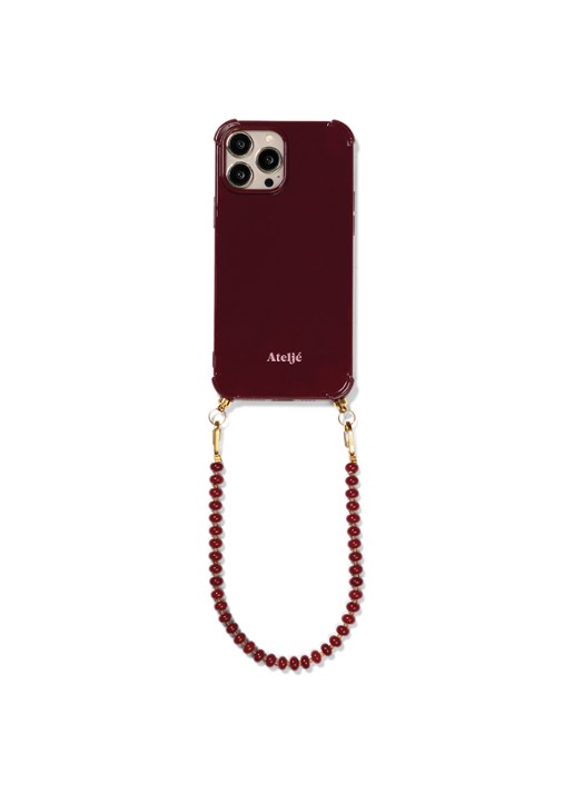 Ateljé Telefoonhoes voor iPhone 13 Pro Max - detail 3 bordeauxrood
