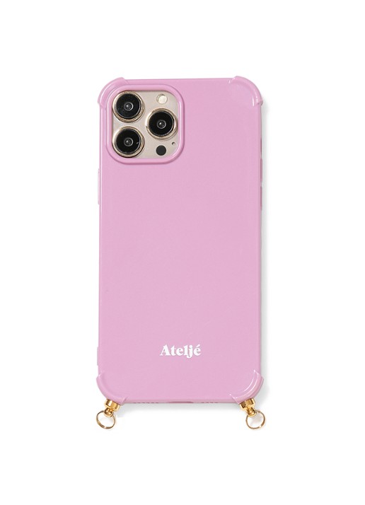Ateljé Telefoonhoes voor iPhone 15 pro - voorkant 2 roze