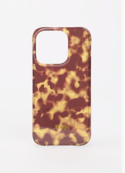 Ateljé Telefoonhoes voor iPhone 15 Pro - voorkant 2 bruin