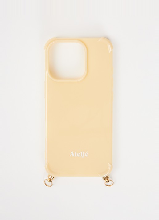 Ateljé Telefoonhoes voor iPhone 16 Pro - voorkant vanillegeel
