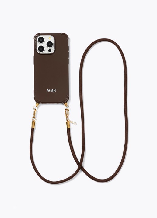 Ateljé Terra crossbody telefoonkoord - detail 3 donkerbruin