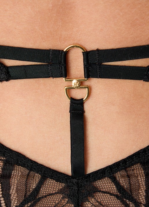 Aubade After Hours high waisted slip van kant - detail 3 zwart