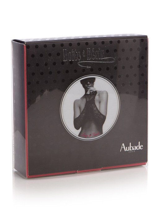Aubade Boîte à Désir handschoenen en masker in giftbox - detail 3 zwart