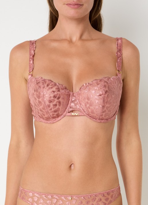 Aubade Crazy In Love beugel bh van mesh - detail 4 oudroze