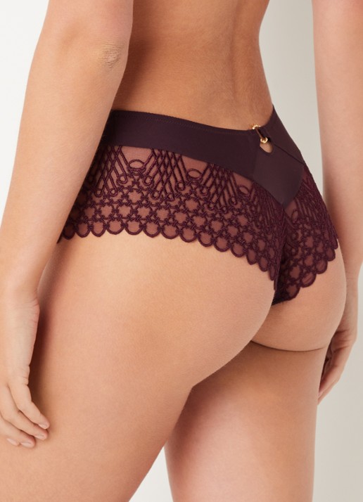Aubade Eloge Du Desir hipster van mesh - achterkant 5 aubergine