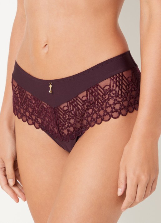 Aubade Eloge Du Desir hipster van mesh - voorkant 4 aubergine