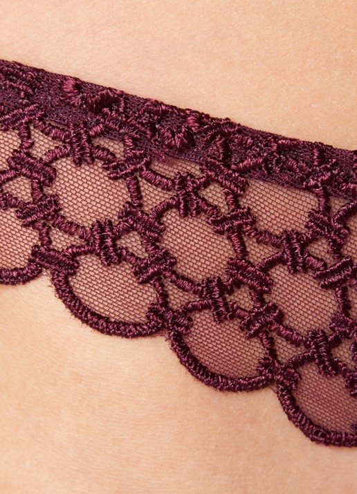 Aubade Eloge Du Desir string van mesh - detail 5 aubergine