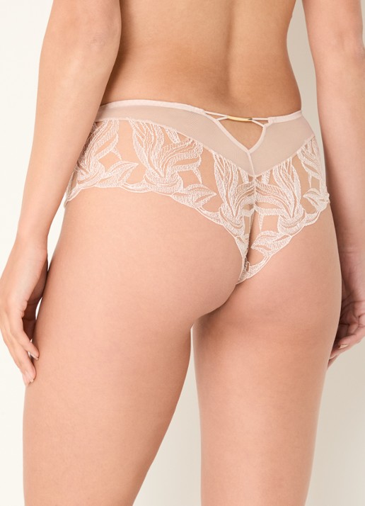 Aubade Into The Groove shorty van mesh - achterkant beige