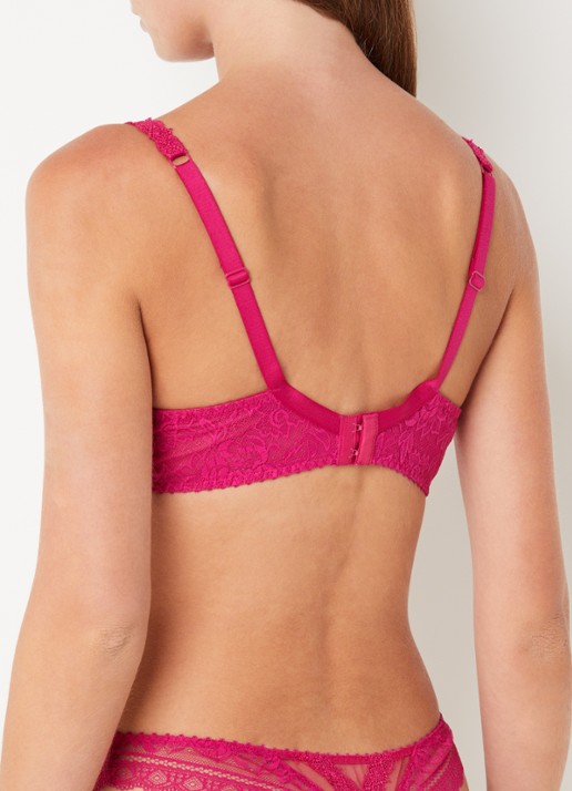Aubade Ivresse Baroque balconette bh van kant - achterkant 5 fuchsia