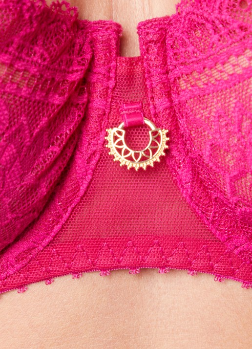 Aubade Ivresse Baroque balconette bh van kant - detail 4 fuchsia