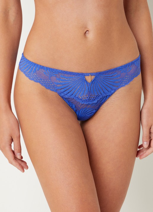 Aubade Rhythm Of Desire string van kant - voorkant 3 royalblauw