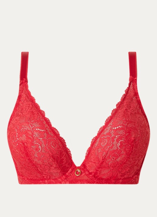 Aubade Rosessence beugel bh van kant - voorkant 4 rood