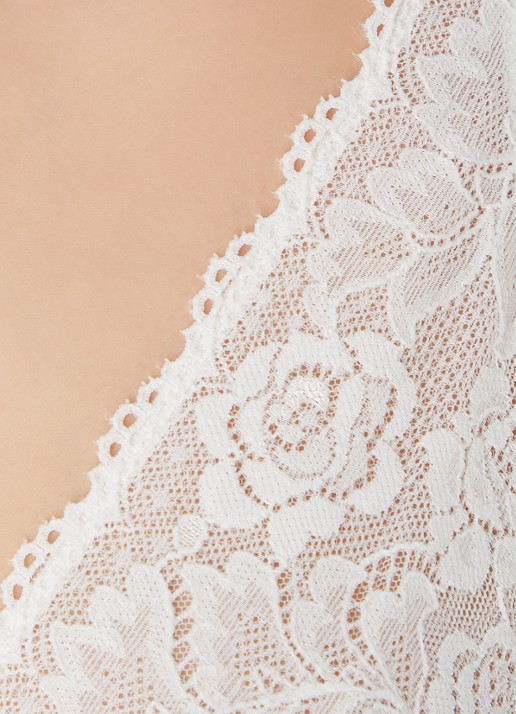 Aubade Rosessence Care shorty van kant - detail 5 wit