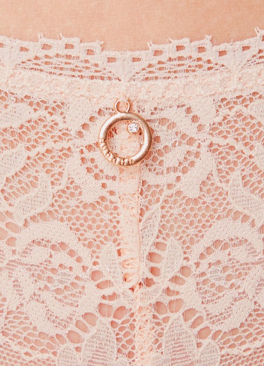 Aubade Rosessence Care shorty van kant - detail 5 oudroze