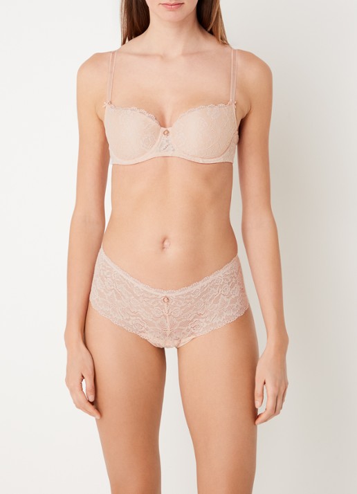 Aubade Rosessence Care shorty van kant - voorkant 3 oudroze